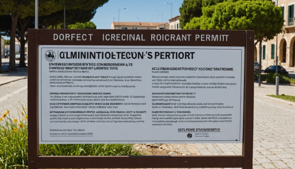 Affichage du permis de construire à Sète en cours